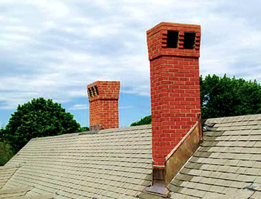 New Dual Chimneys in Hingham, MA.